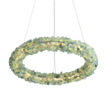 Golden 6884-22 TQ - Ziva by Golden Lighting Corallo Integrated LED 22in Chandelier in Turquoise